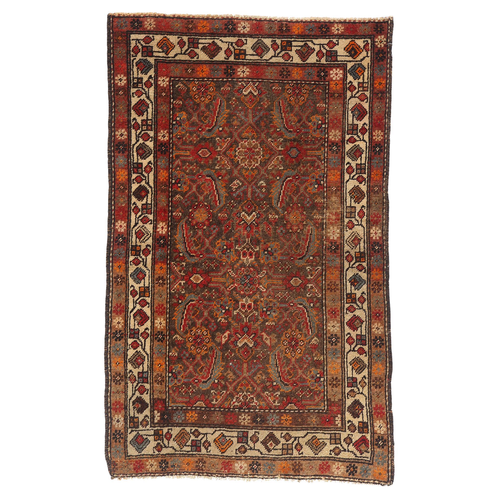 The Woven Nocturne: A Late 19th Century Persian Malayer Rug of Herati Elegance