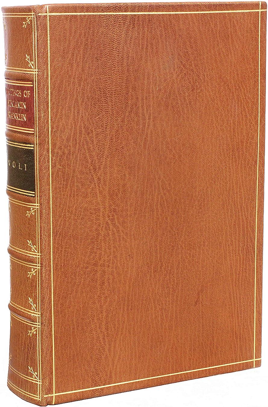 AUTHOR: FRANKLIN, Benjamin (Albert Henry Smyth - editor). 

TITLE: The Writings Of Benjamin Franklin. Collected And Edited With A Life & Introduction.

PUBLISHER: New York: The Macmillan Company, 1905.

DESCRIPTION: 10 vols., 9-5/16