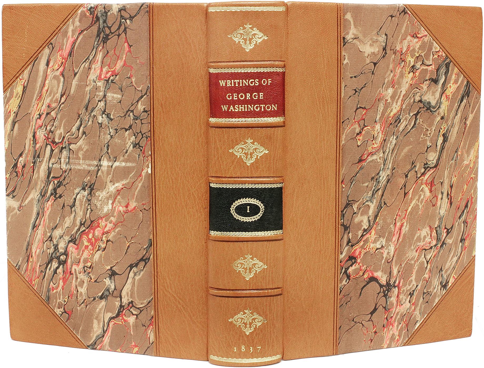 The Writings of George Washington. 12 VOLS - 1837 - IN A FINE LEATHER BINDING! In Good Condition In Hillsborough, NJ