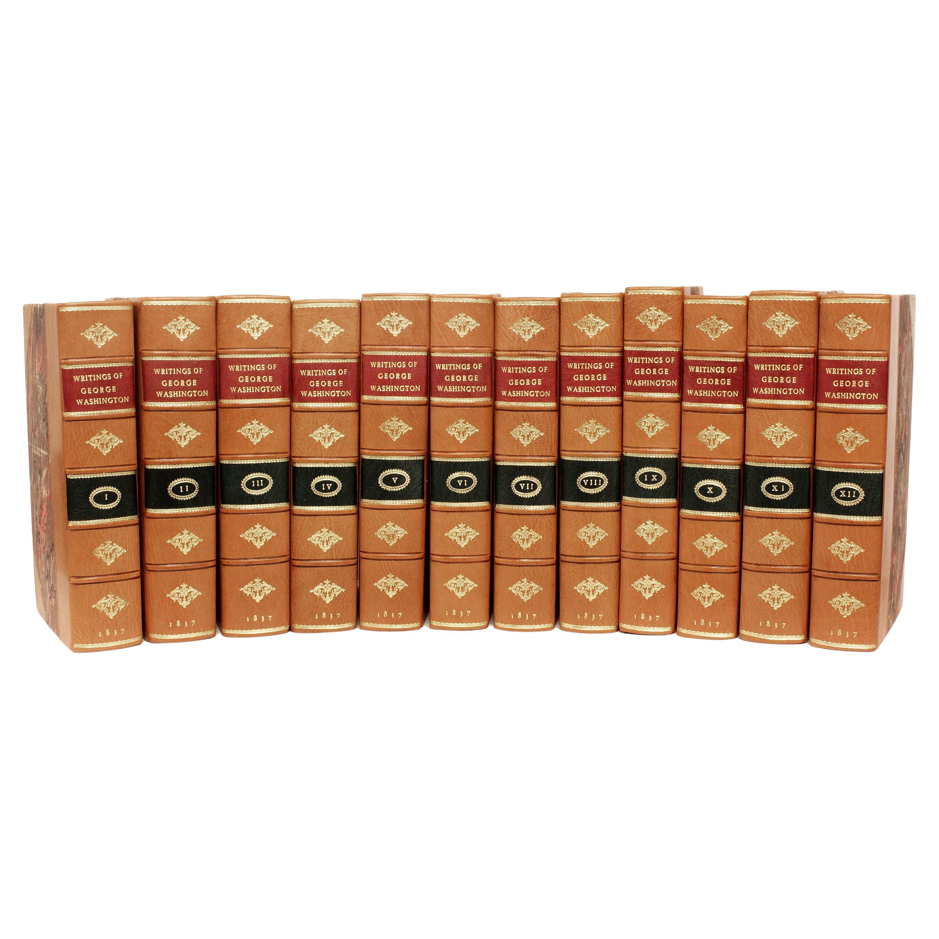 The Writings of George Washington. 12 VOLS - 1837 - IN A FINE LEATHER BINDING!