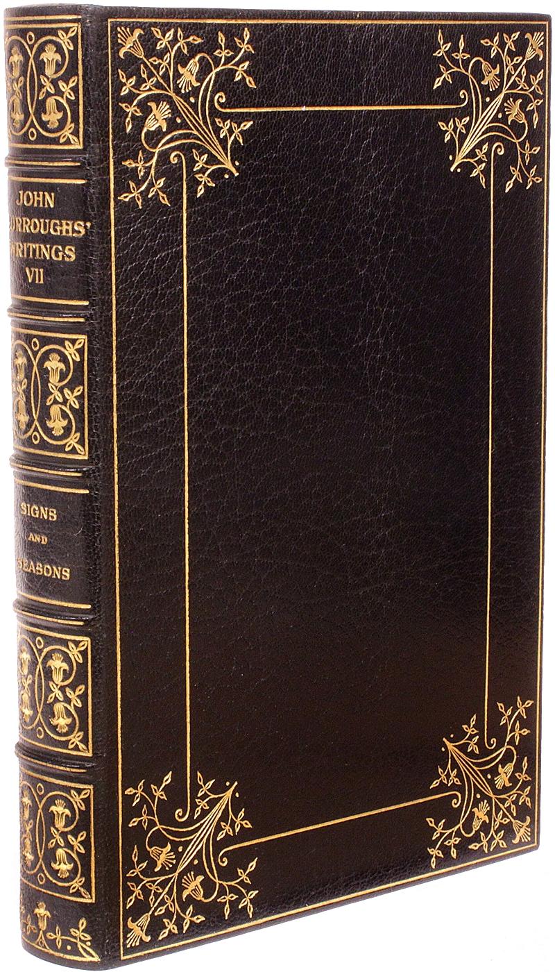 American Writings of John Burroughs, Signed, 15 Vols, in a Fine Full Leather Binding