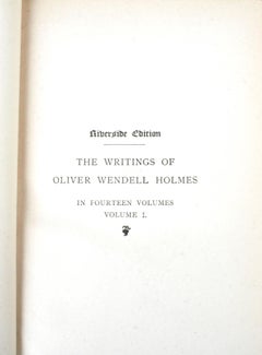 Writings of Oliver Wendell Holmes in Thirteen Volumes, 1891