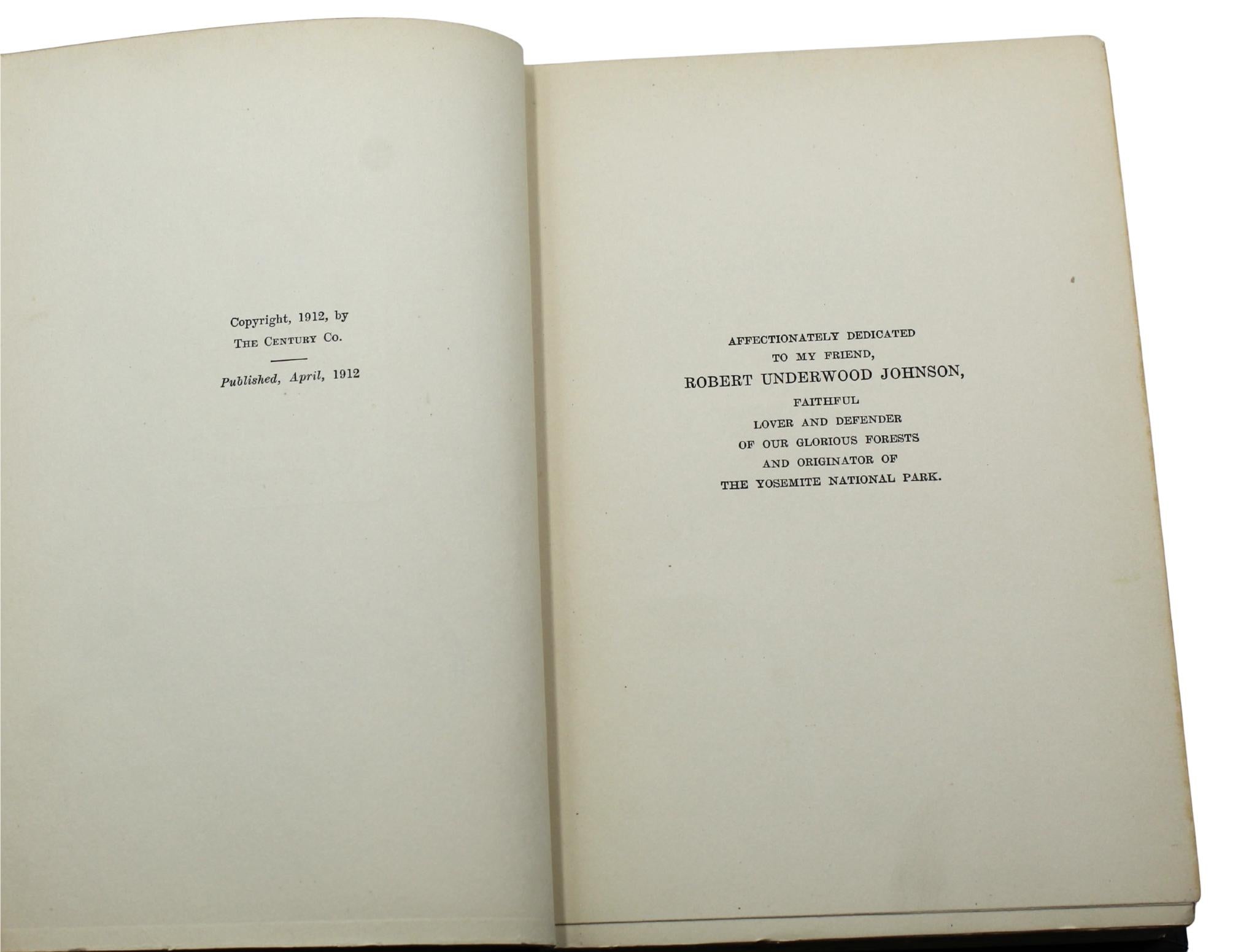 Fabric The Yosemite by John Muir, First Edition, in Original Boards, 1912 For Sale