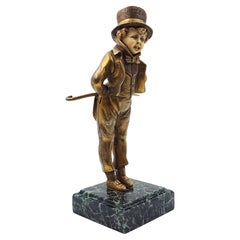 Figure en bronze « Le jeune chevalier » de George Omerth