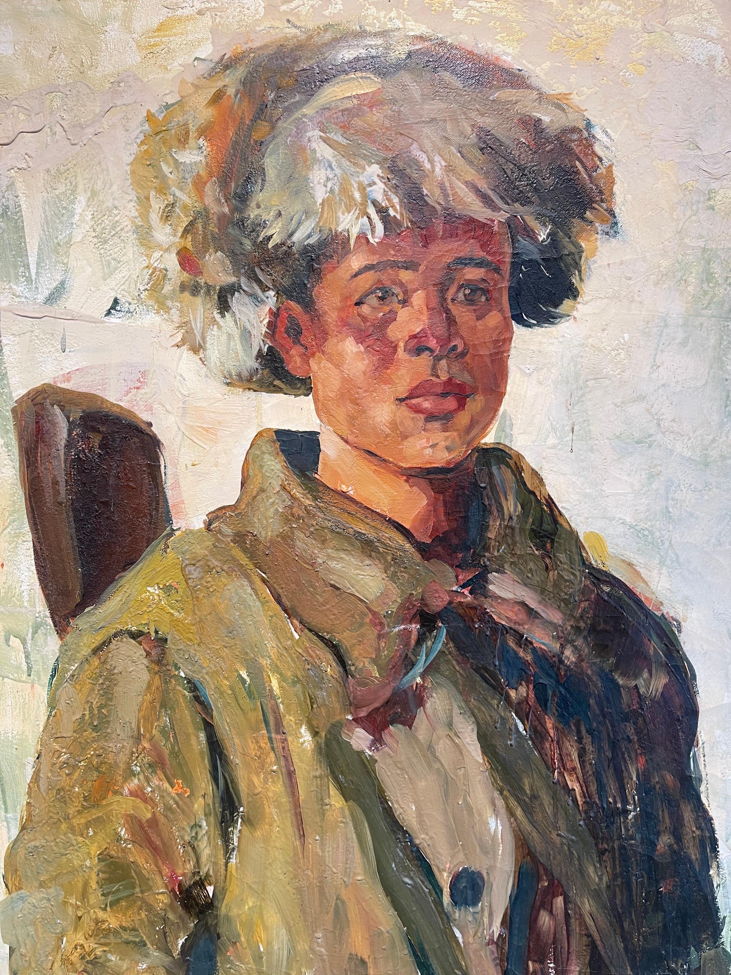 “The Young Russian Soldier” is an Acrylic Painting on Canvas by Ahmed Gomez For Sale 1