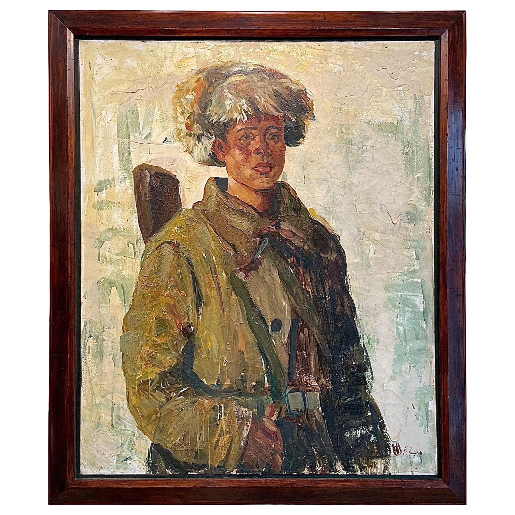 Der junge russische Soldat ist ein Acrylgemälde auf Leinwand von Ahmed Gomez
