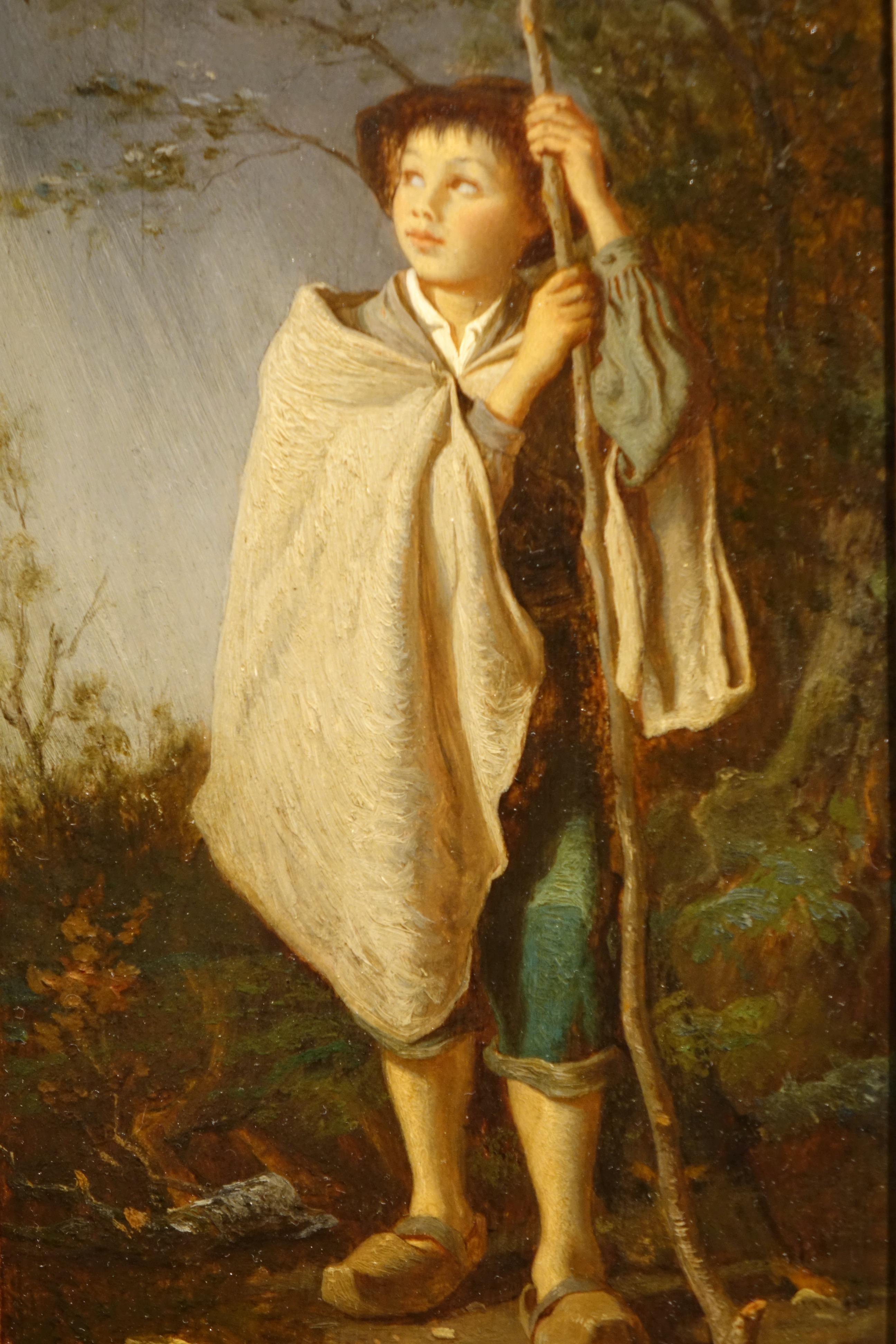 Peint à la main « The Young Shepherd » et « The Cook scaling a fish », Antoine Richard, 1822-1891 en vente
