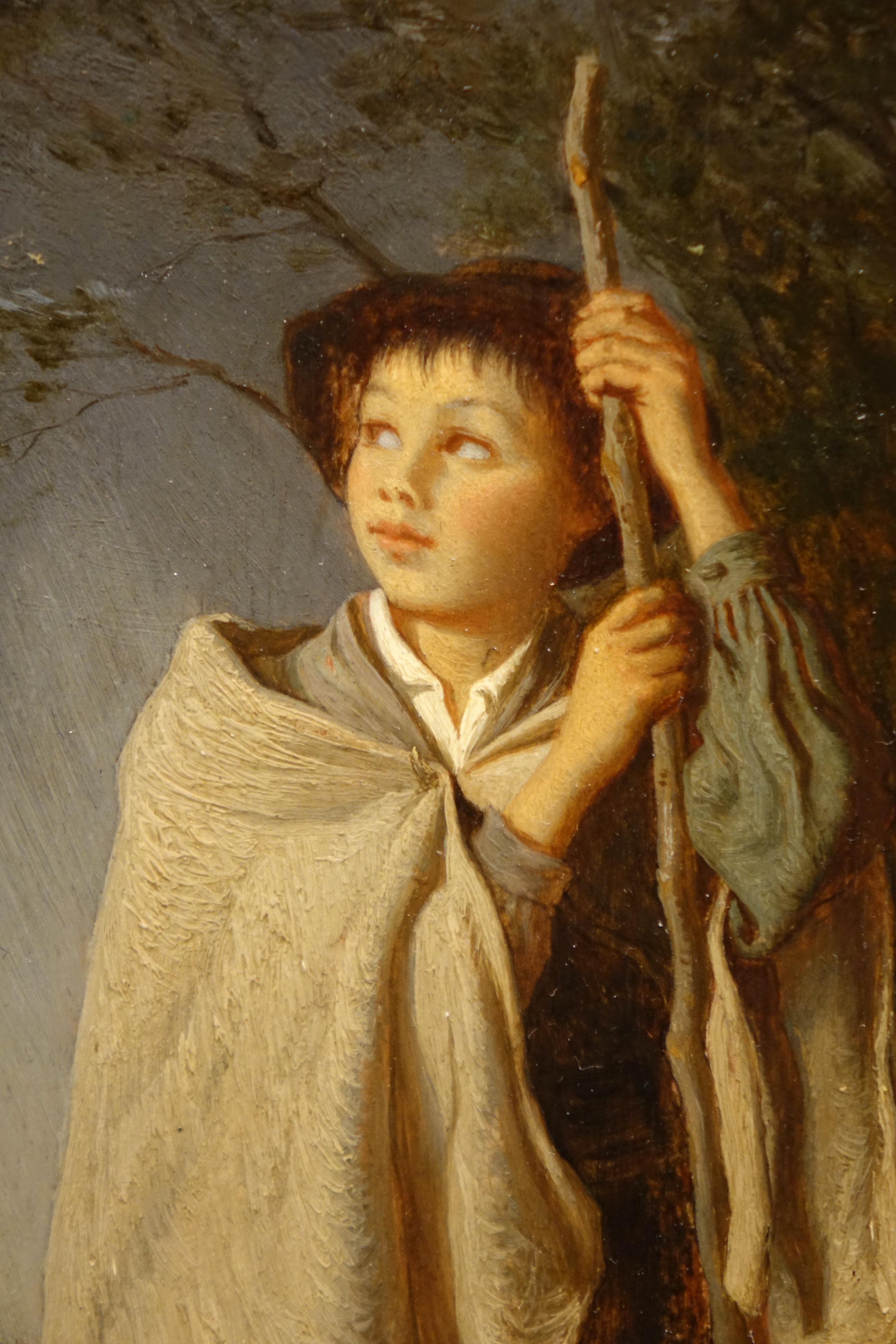 Napoleon III The Young Shepherd , oil on panel signed Antoine Richard, 1822-1891 For Sale