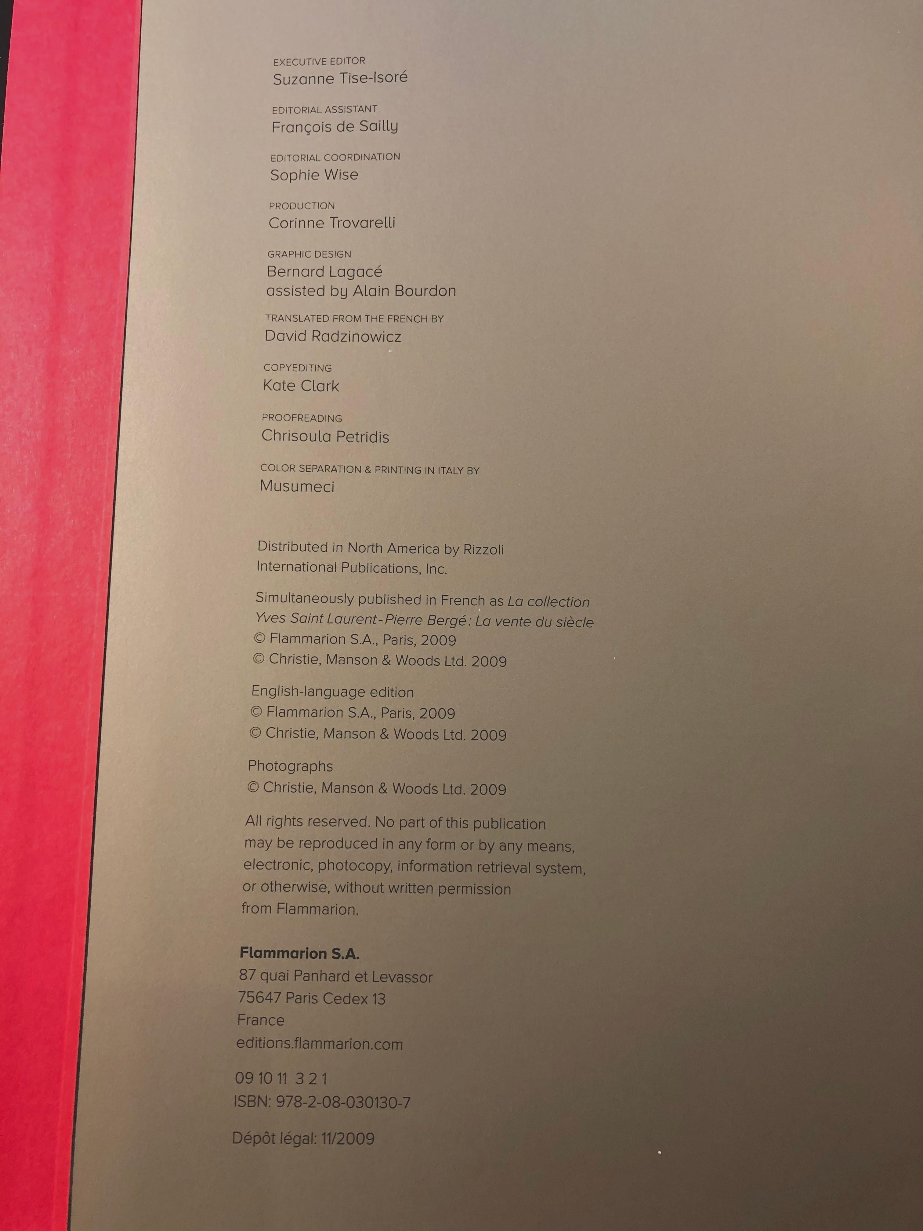 The Yves Saint Laurent - Pierre Bergé Collection. 1st Edition, Christie's, 2009 4