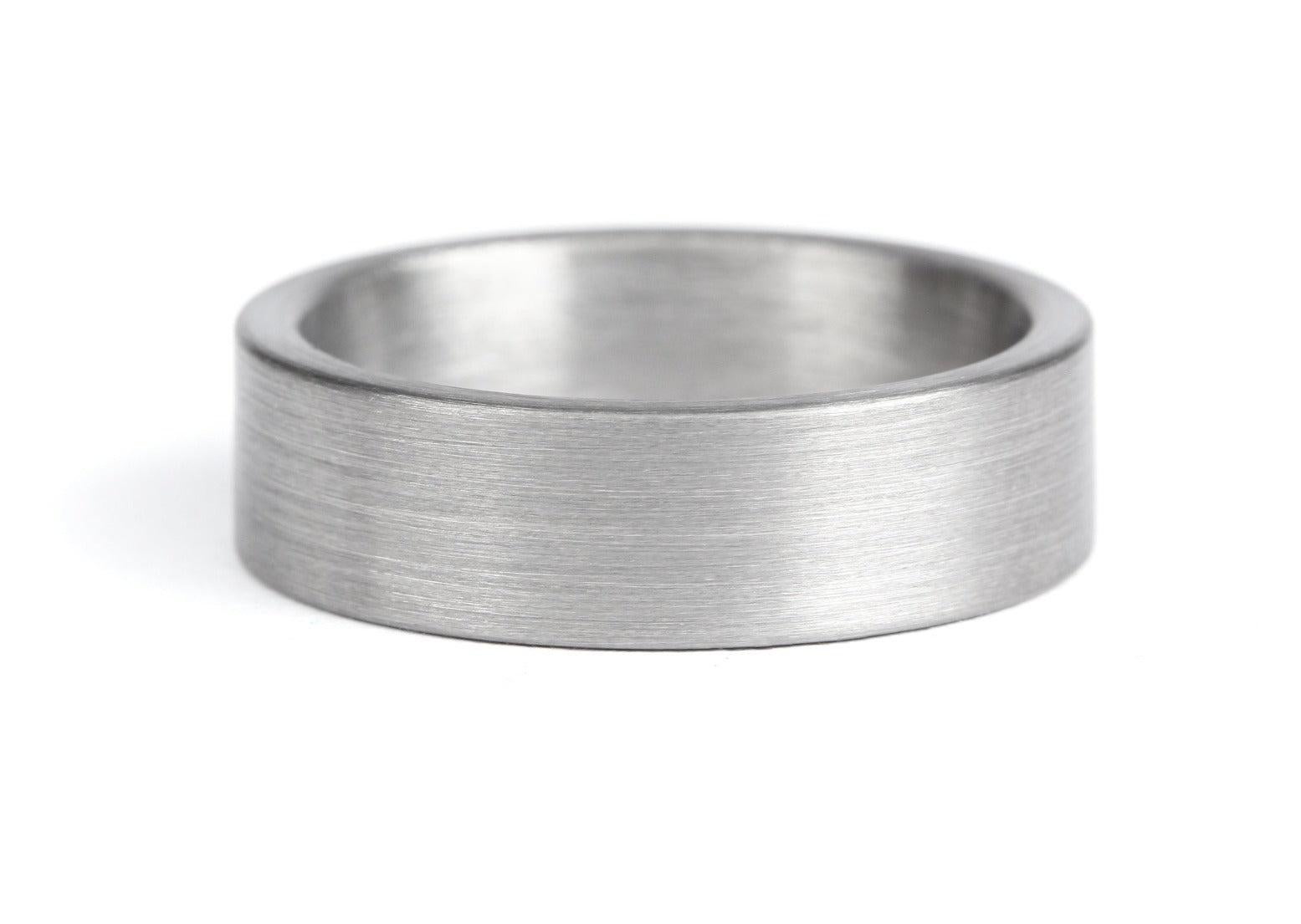 For Sale:  Zuna : Flat Brushed Tungsten Comfort Fit Wedding Band 3