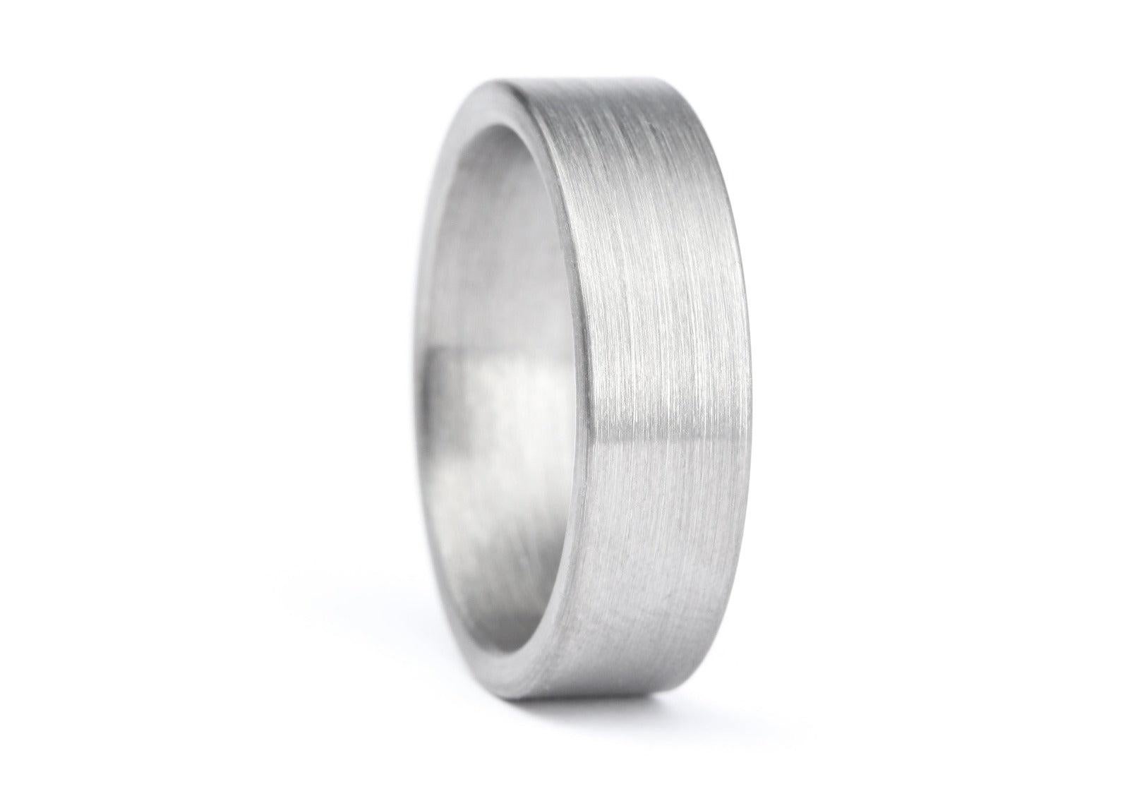For Sale:  Zuna : Flat Brushed Tungsten Comfort Fit Wedding Band 4