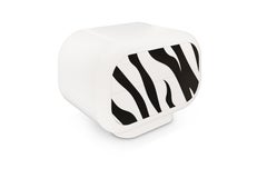 The Zuri Nightstand – Bold Zebra-Pattern Marquetry in High-Gloss Lacquer