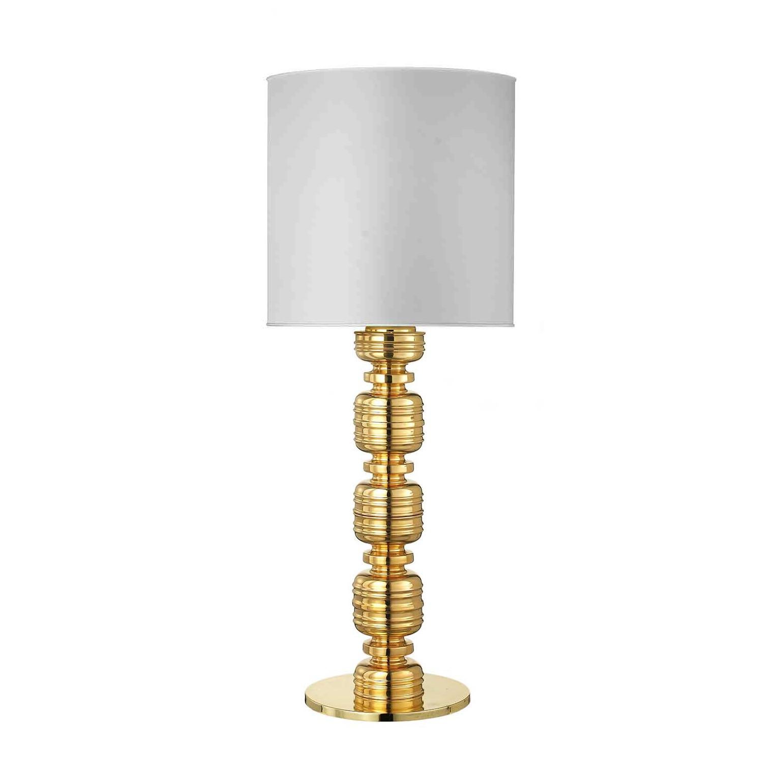 Modern THEA 2, Ceramic Lamp Handcrafted in 24-Karat Gold by Gabriella B. Made in Italy For Sale
