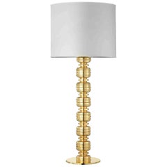 THEA 3, Ceramic Lamp Handcrafted in 24-Karat Gold by Gabriella B. Made in Italy