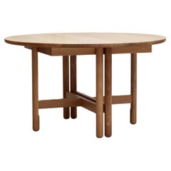 Handmade Thea Dining Table, Extendable Ø130cm - Oak - by BACD studio