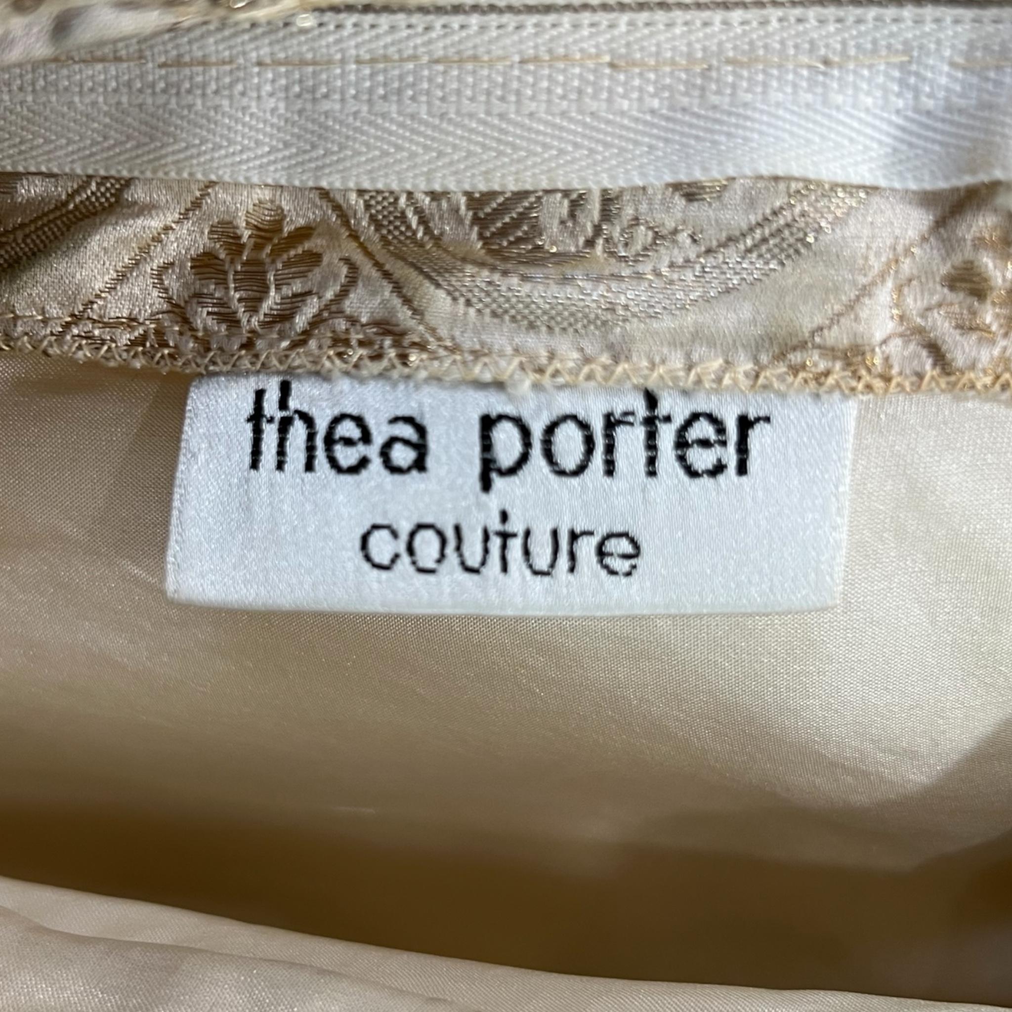 Thea Porter Couture 1970's Cream Bohemian Gown (robe de bohème) en vente 4