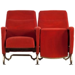 Theater Bench by Carlo Mollino, Rai Auditorium Torino, Italy, 1951