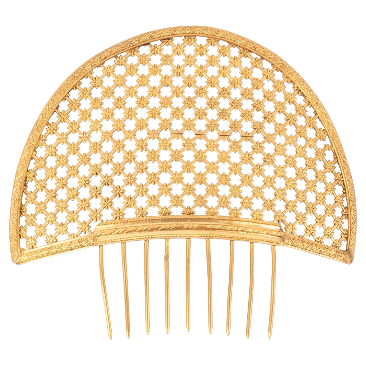 Bijoux de cheveux en métal doré ajouré Theater Drama