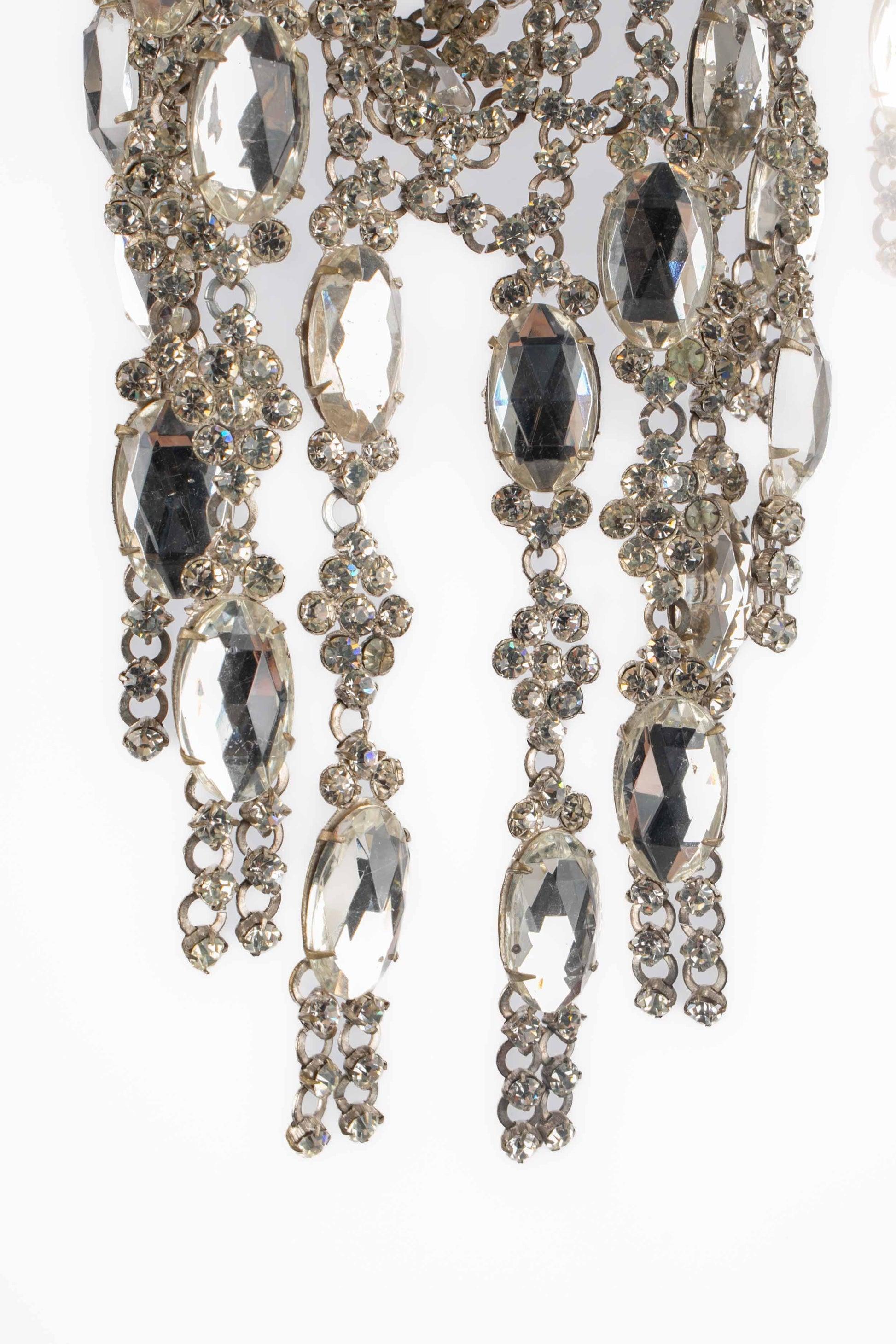 Theater Drama Rhinestone Short Necklace For Sale 5