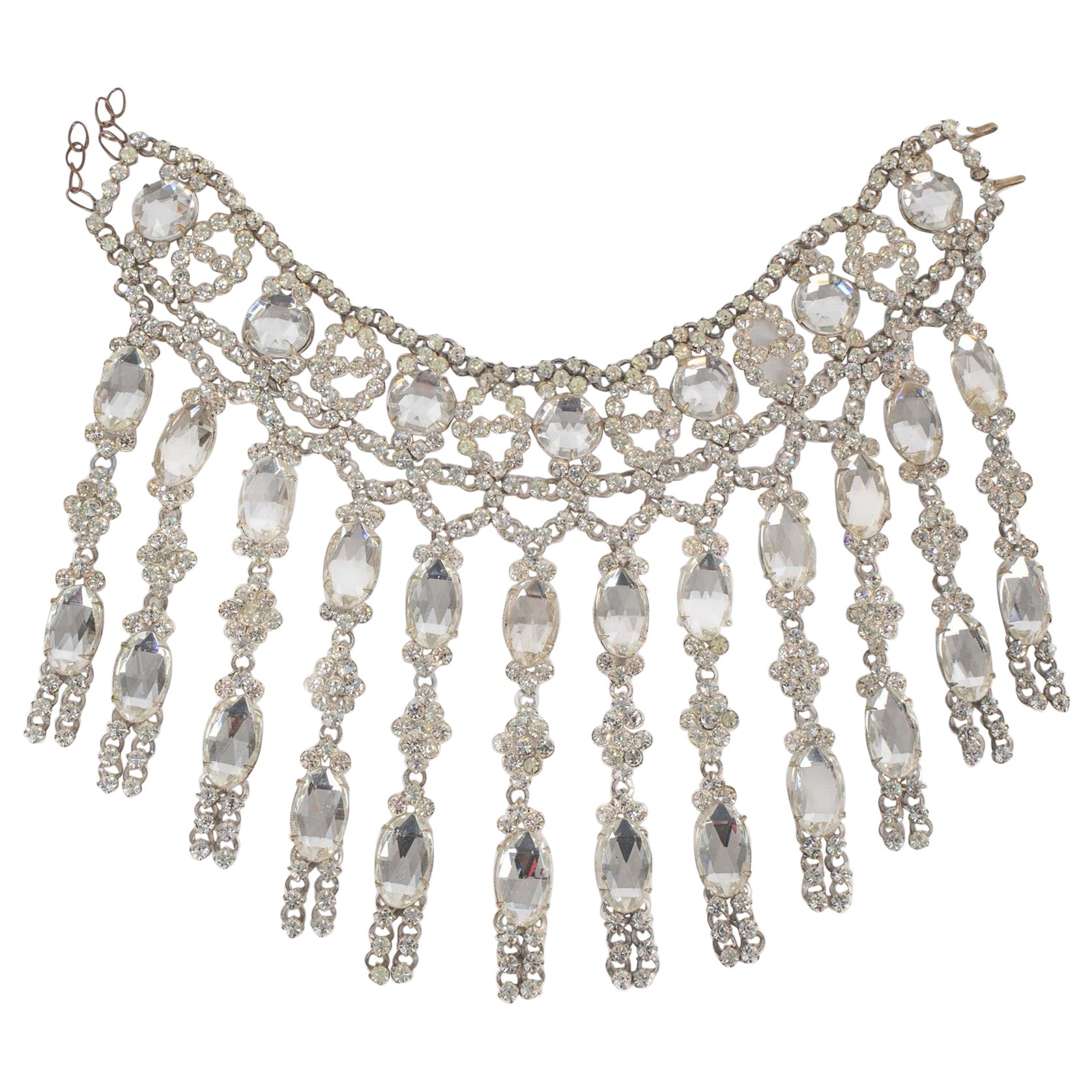 Drama teatral Collar corto de brillantes
