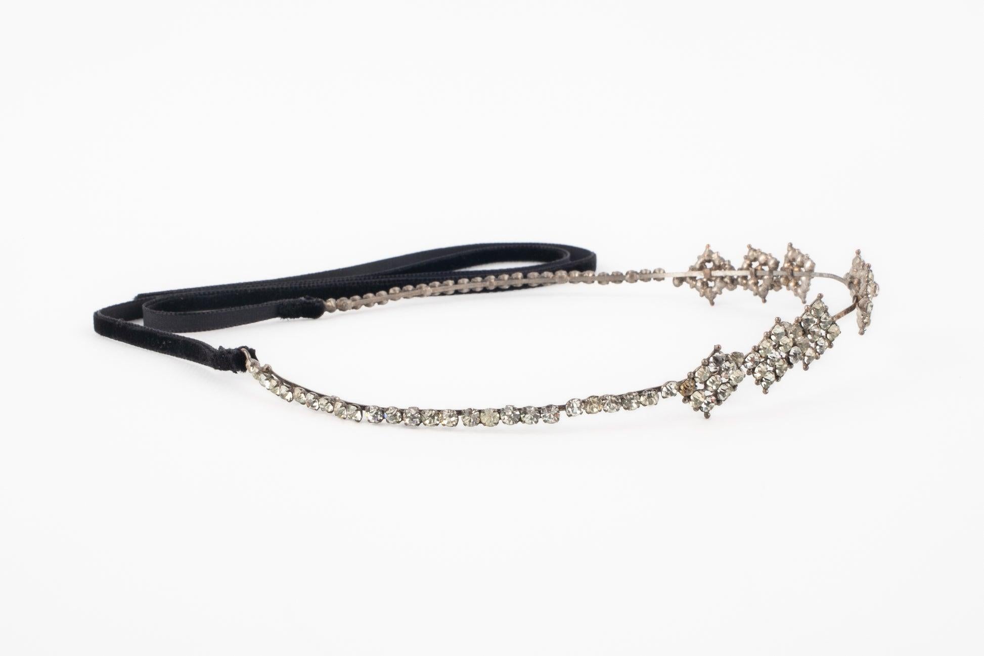 Theater Drama Silvery Metal Head Jewelry, 1930s For Sale 2