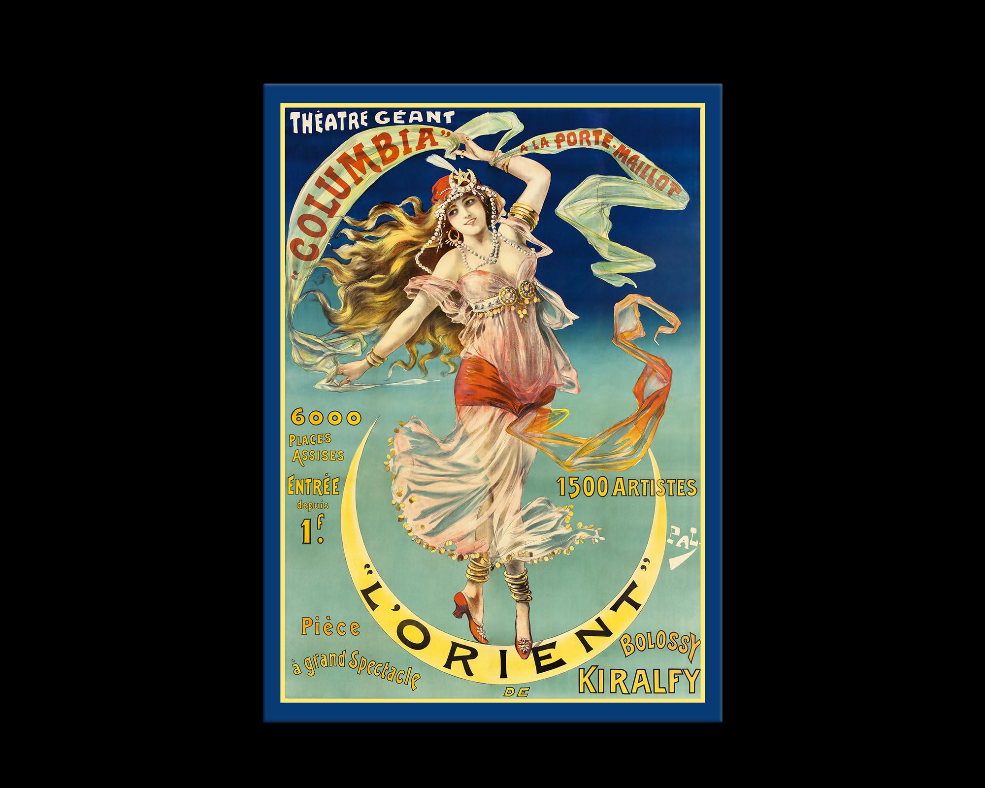 This large Belle Époque Masterpiece is a faithful yet nuanced reproduction of a Vintage Art Poster titled 