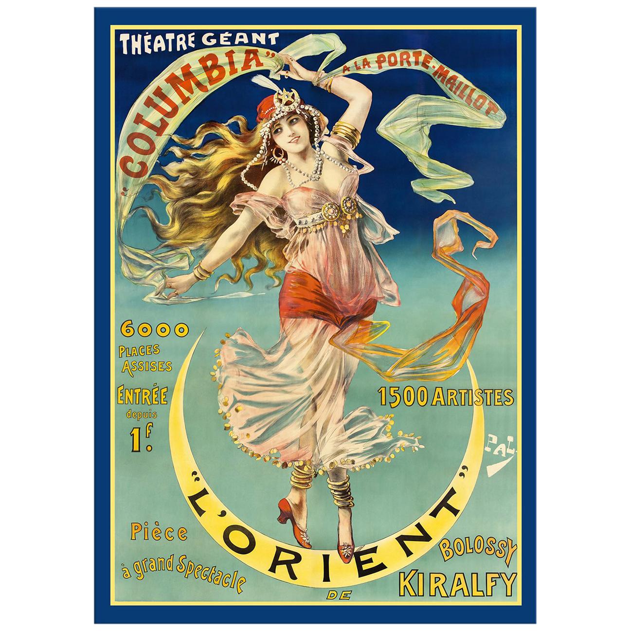 Theater Geant Poster, after Art Nouveau Vintage Poster, Belle Époque Era For Sale