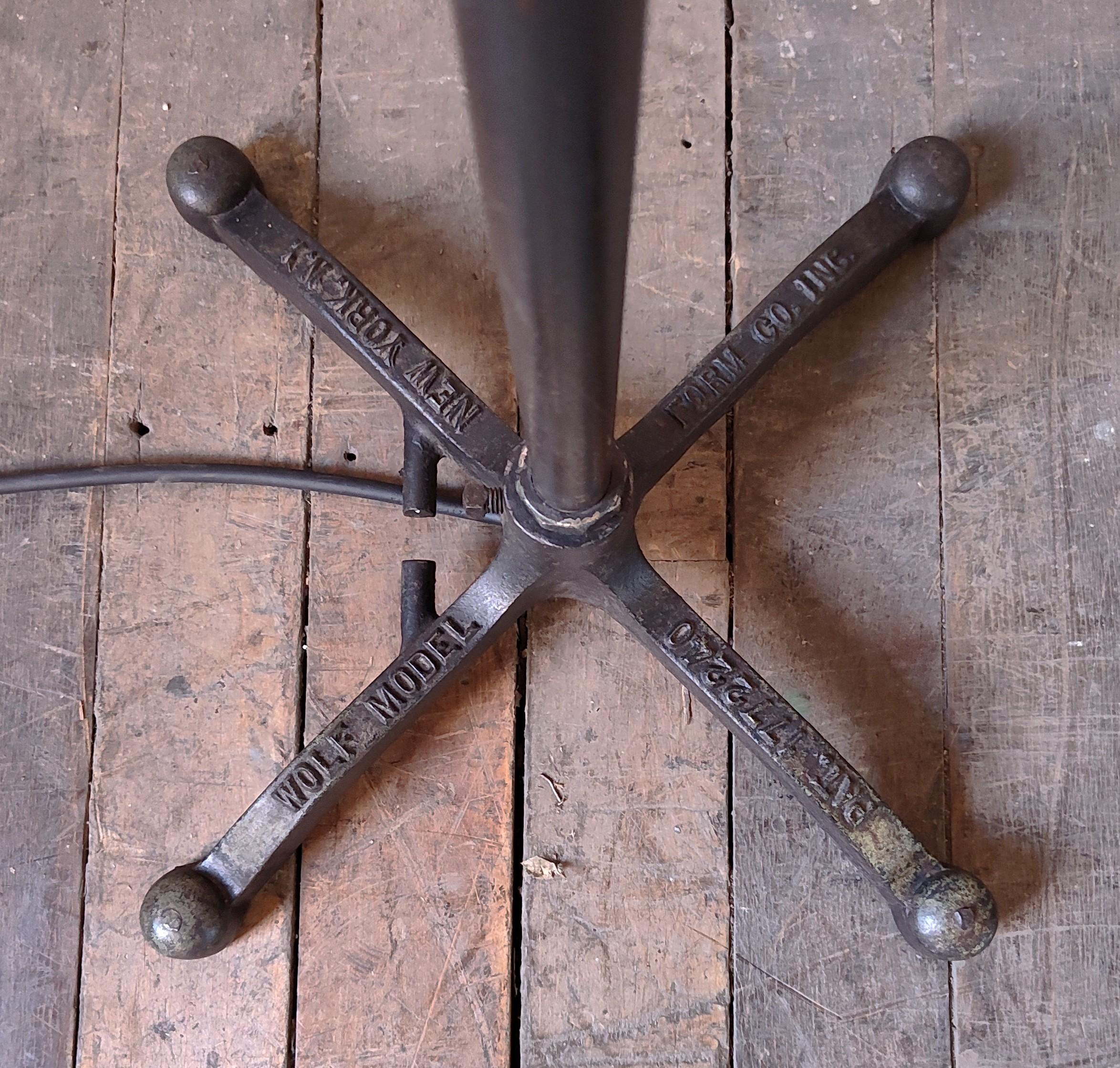 Steel Theater Ghost Light / Floor Lamp For Sale