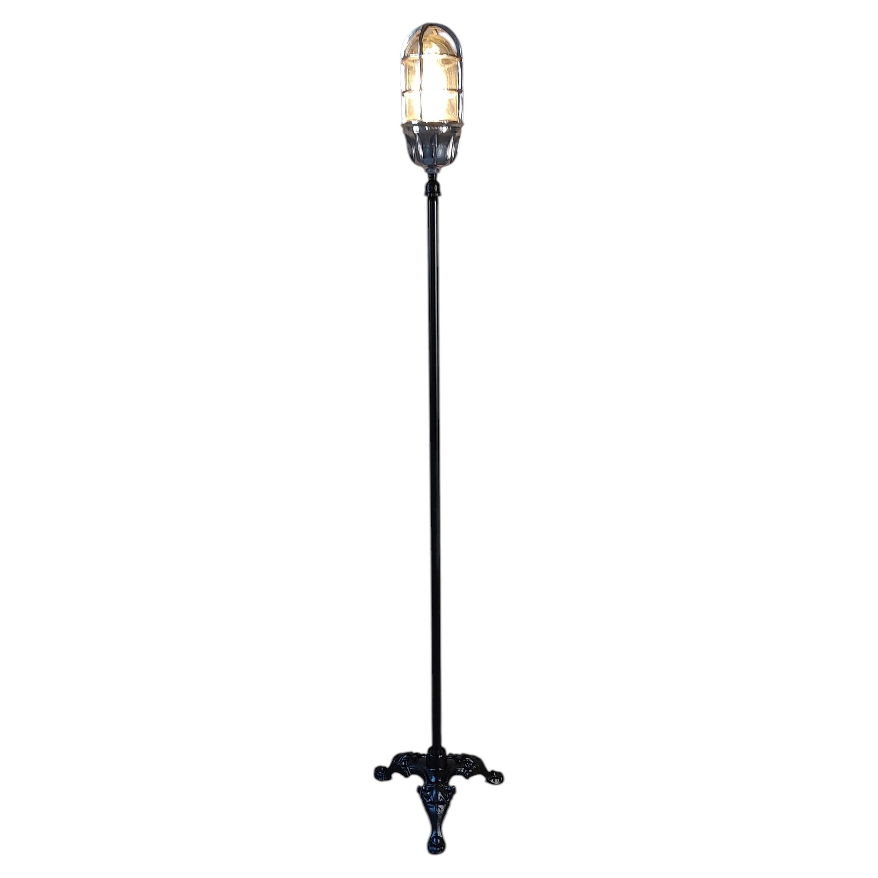 Theater Ghost Light with Ornate Base For Sale