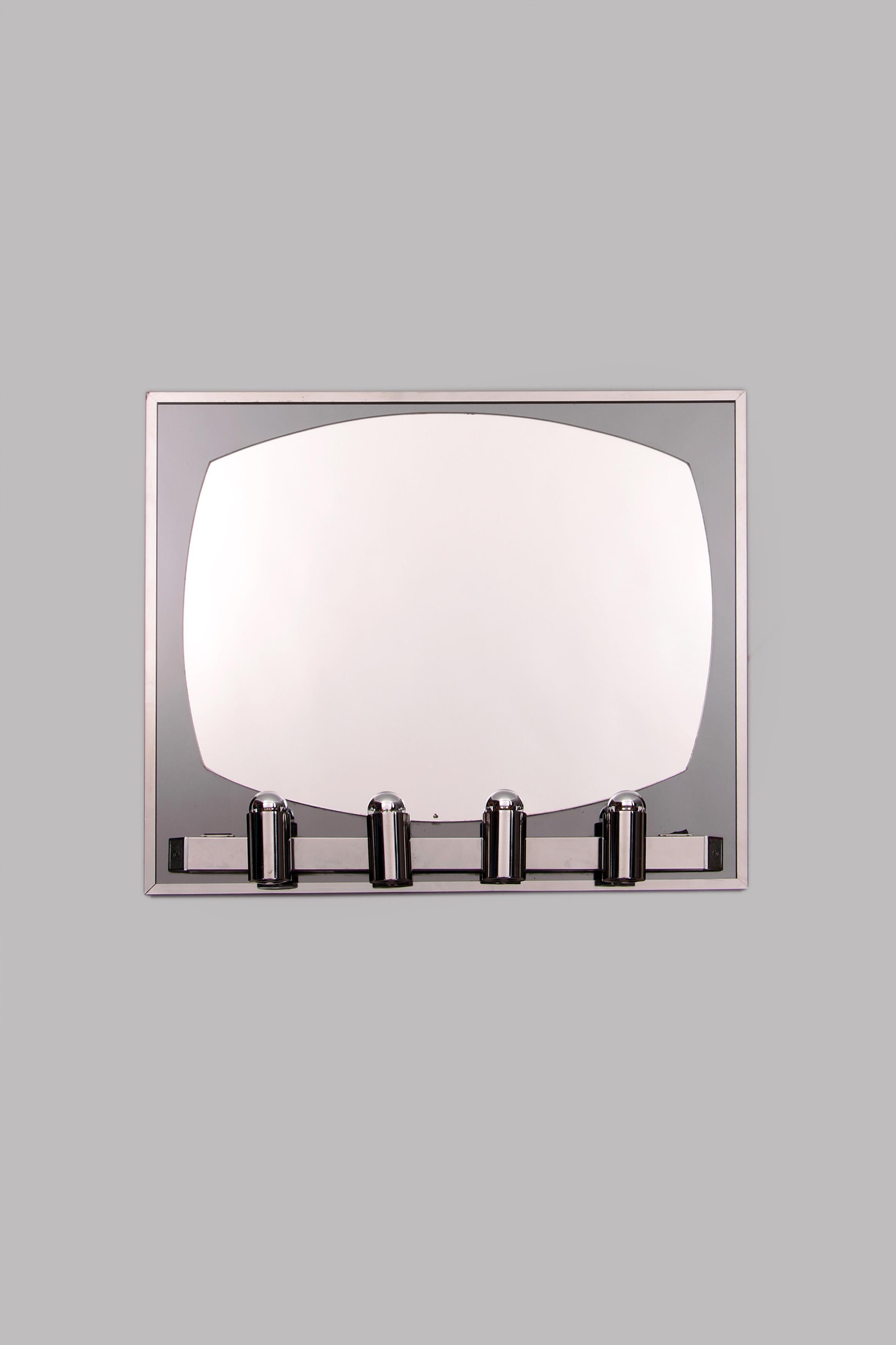 Theater Layout Mirror with Lighting, 1960 Netherlands For Sale 6