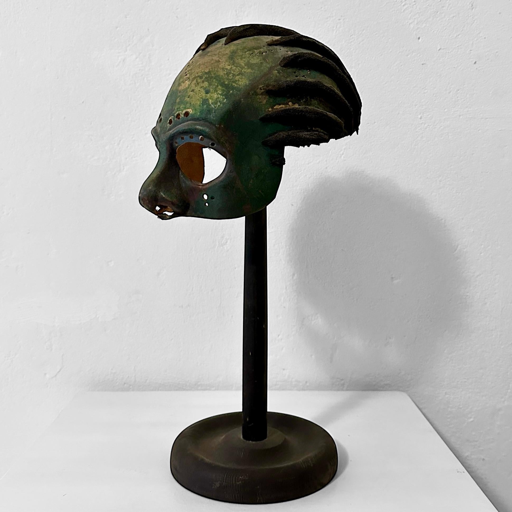 Theater Mask by Wolfgang Utzt in treated Leather for the Play 