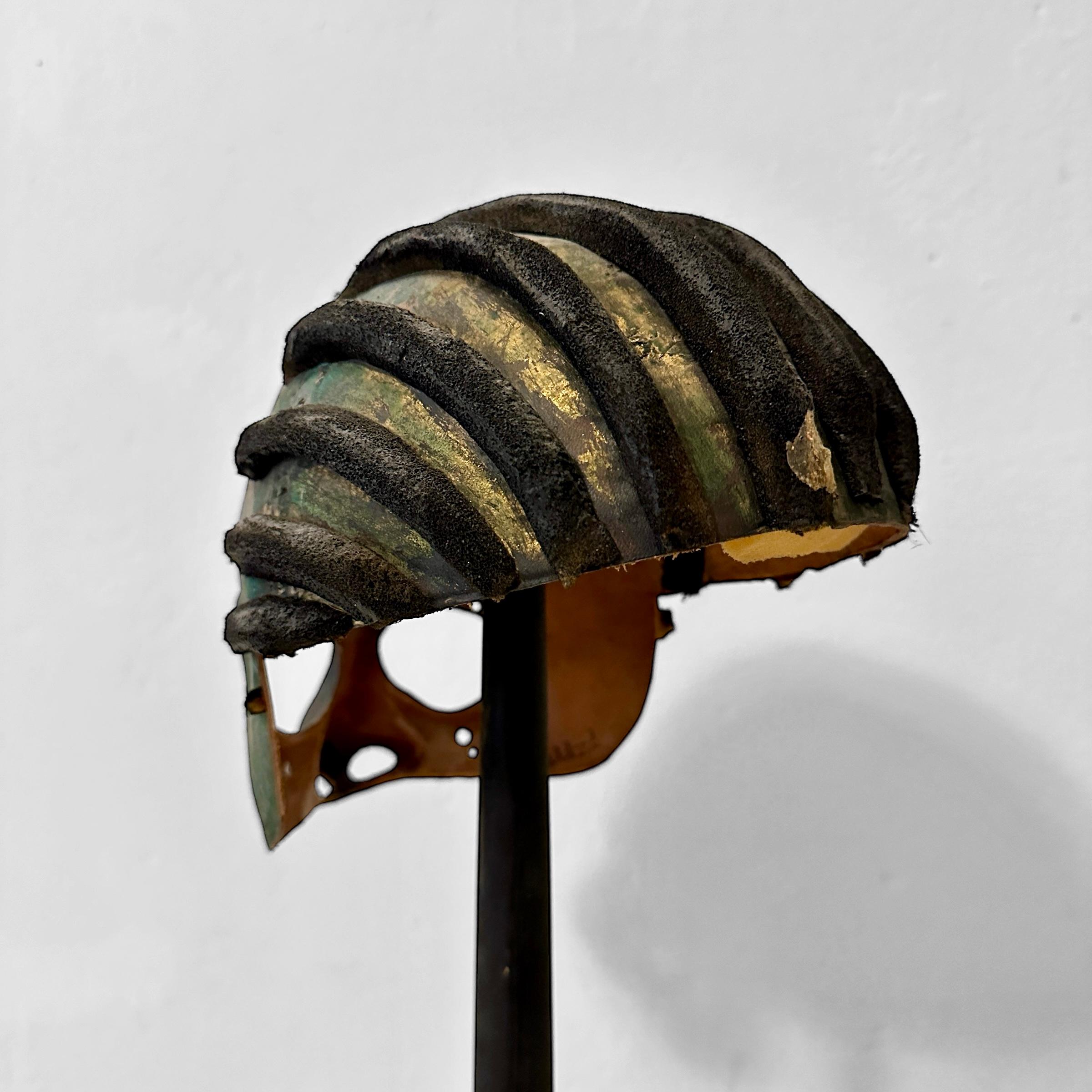Theater Mask by Wolfgang Utzt in treated Leather for the Play 