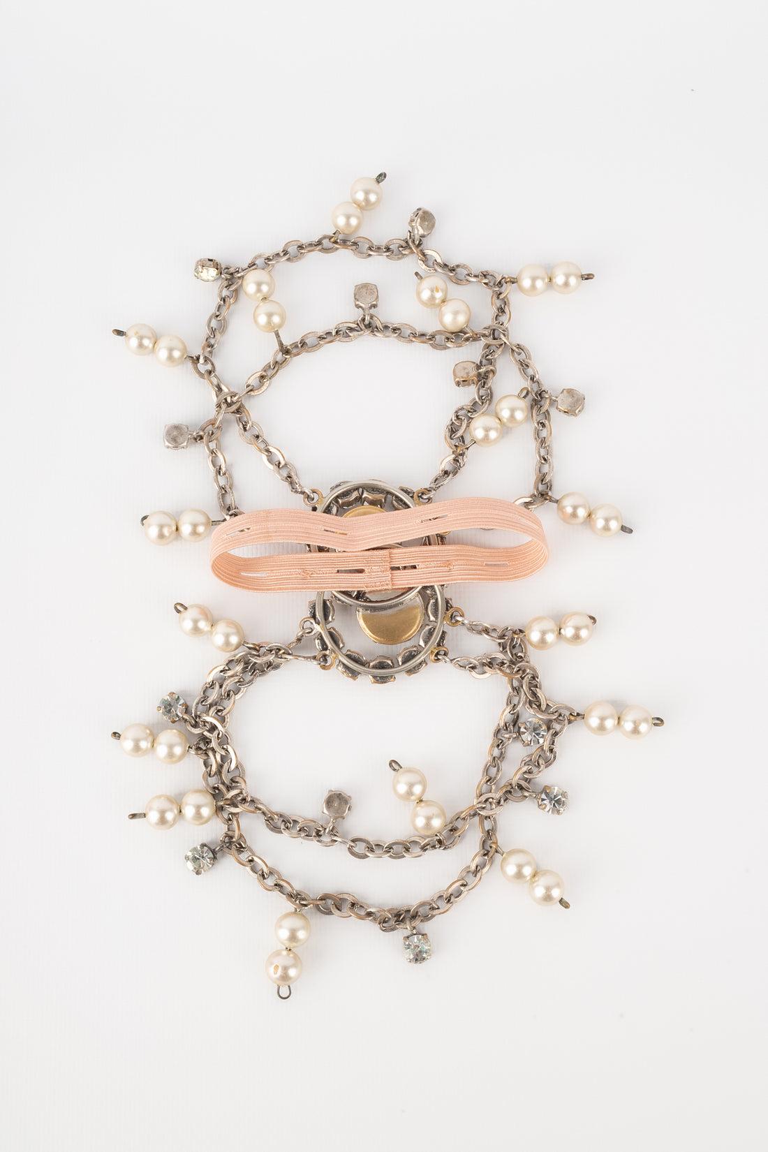 Theater-Silbernes Metall-Drama-Armband, 1920er Jahre im Zustand „Gut“ im Angebot in SAINT-OUEN-SUR-SEINE, FR