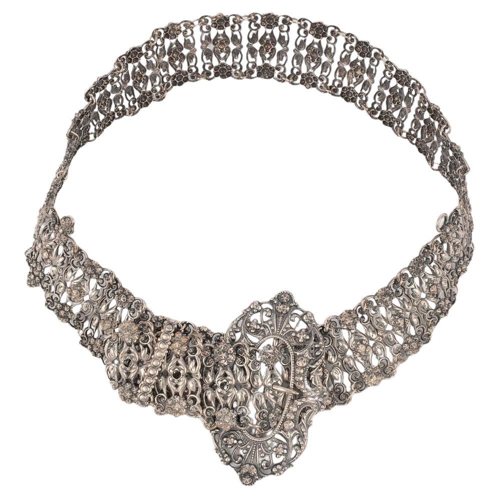 Theater Silvery Metal Openwork Drama Belt