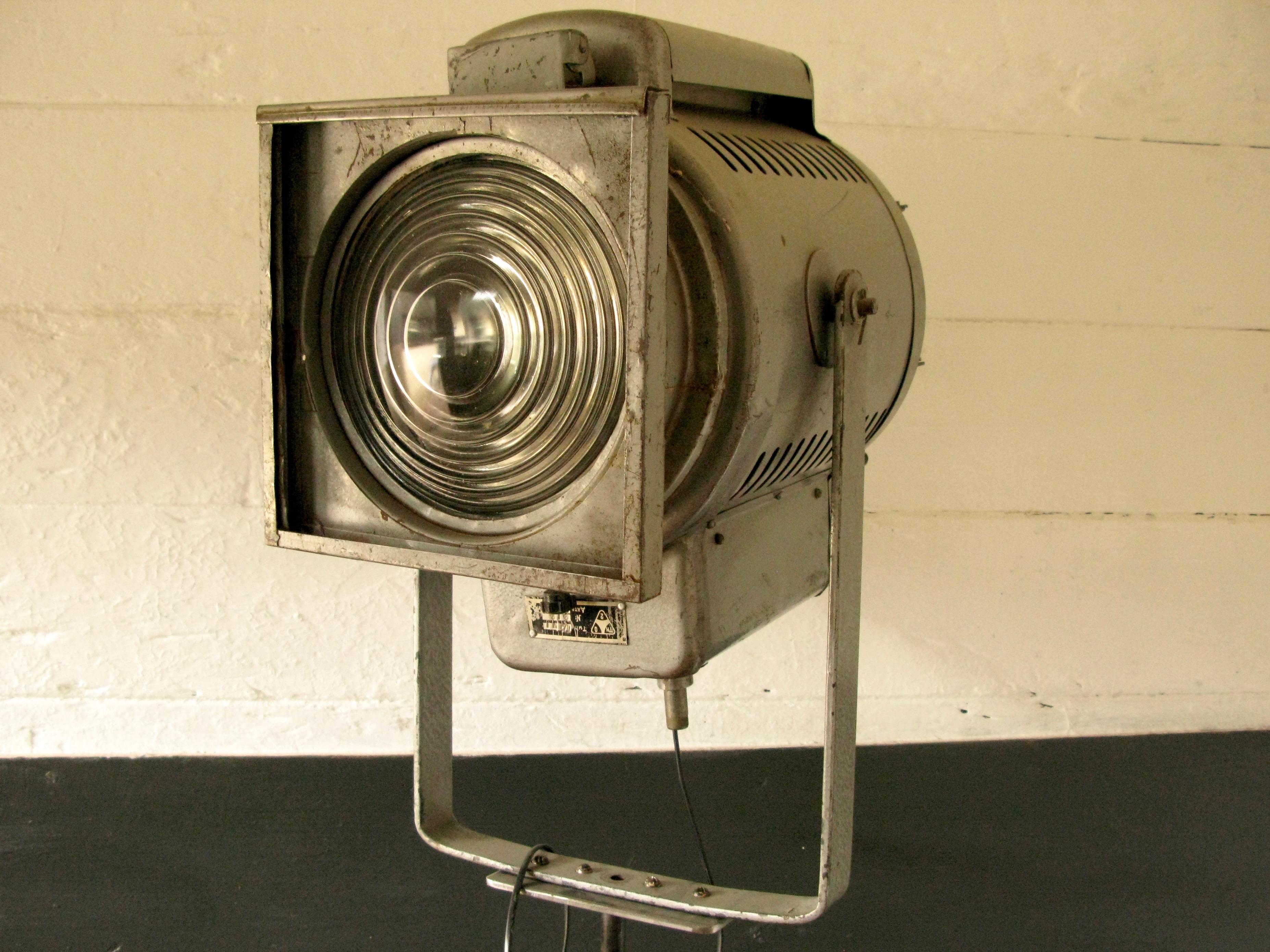 English Theatre Lamp, Industrial, Old System, Mid-20th Century, Loft, Focus England