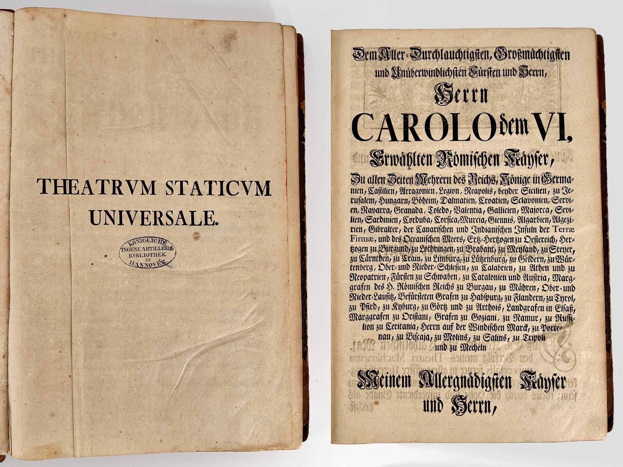 Cuir « Theatri statici universalis » de Jacob Leupold, première édition en vente