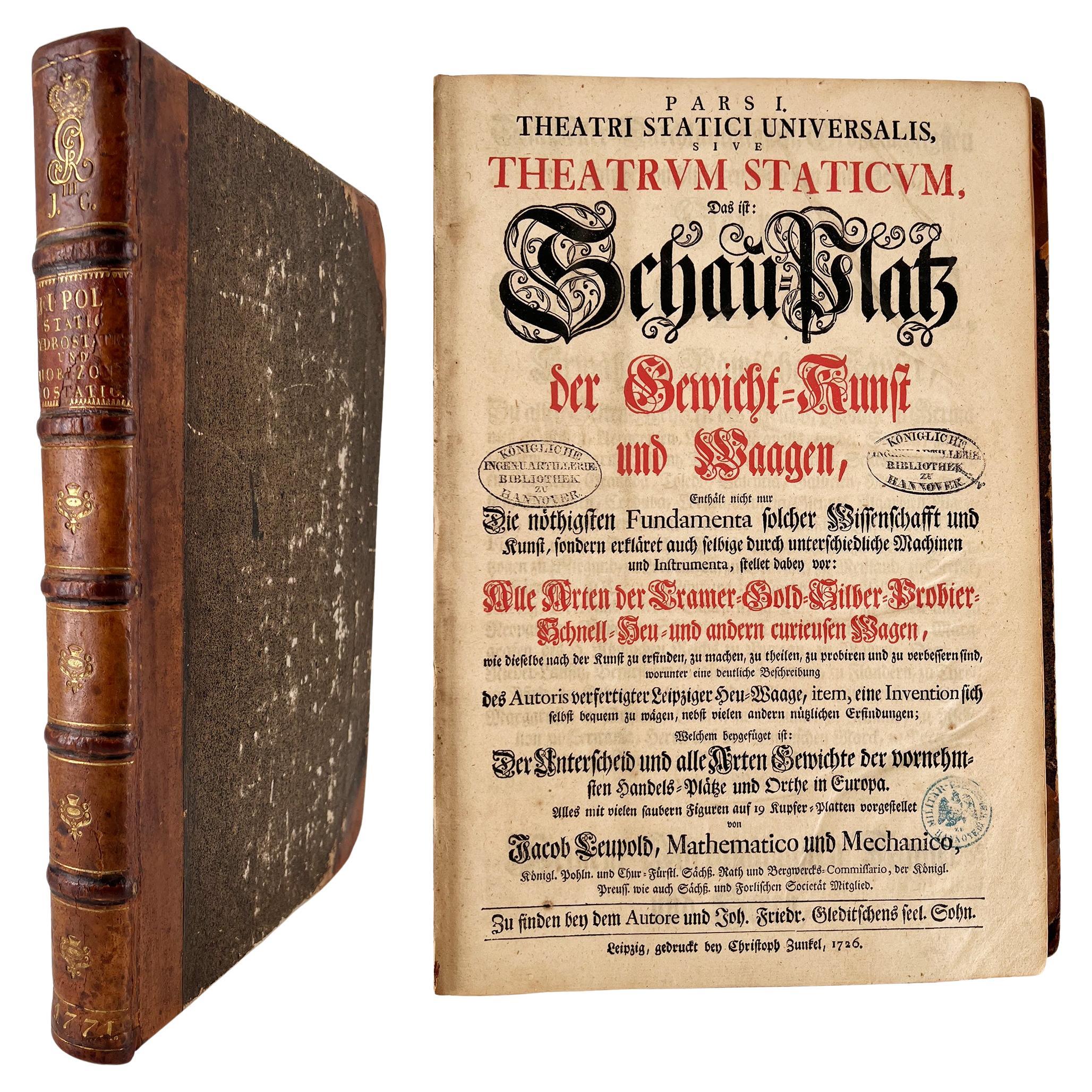 Theatri statici universalis by Jacob Leupold - FIRST EDITION