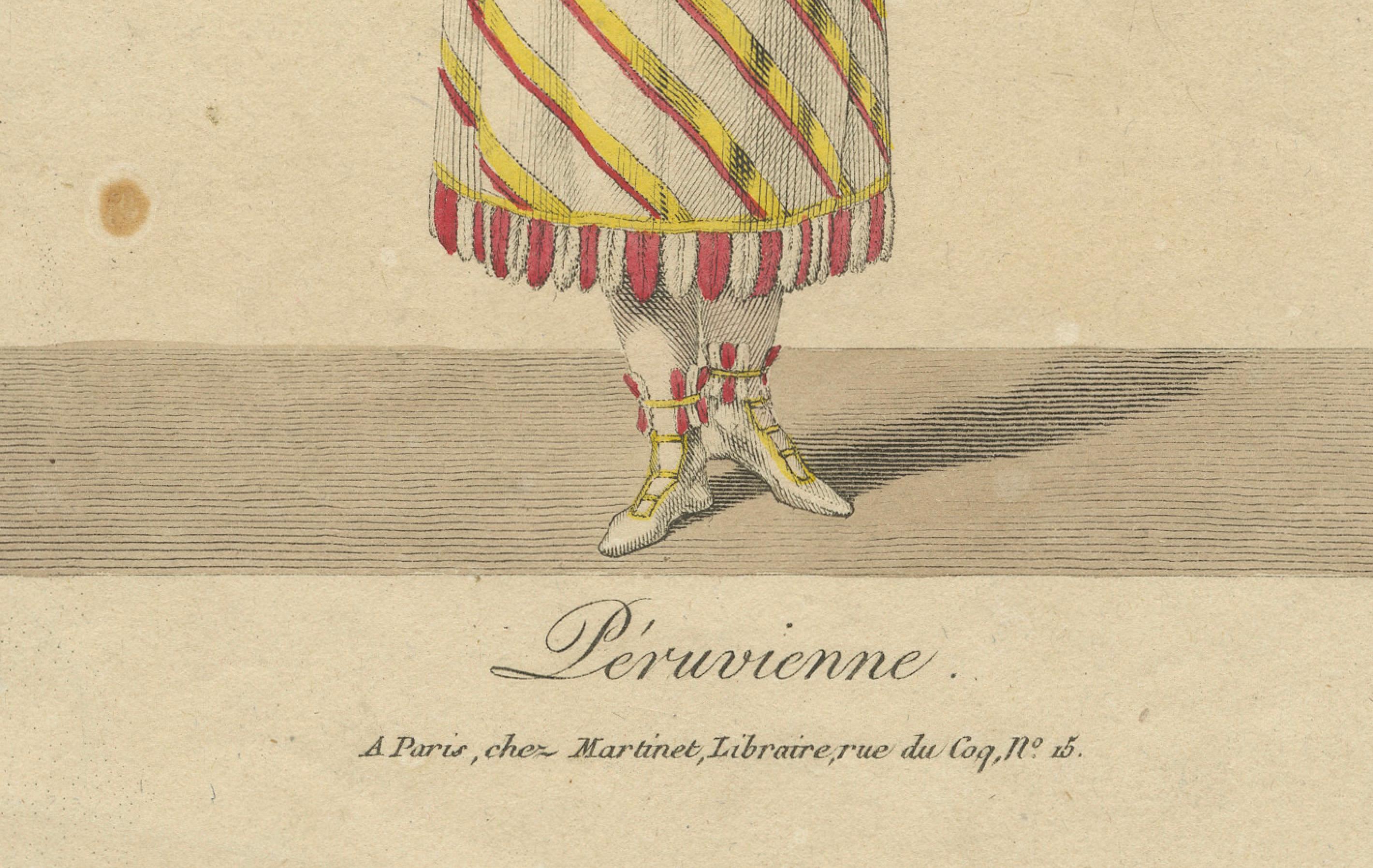 Rappresentazione teatrale di una donna peruviana nell'arte europea del XIX secolo In condizioni buone in vendita a Langweer, NL