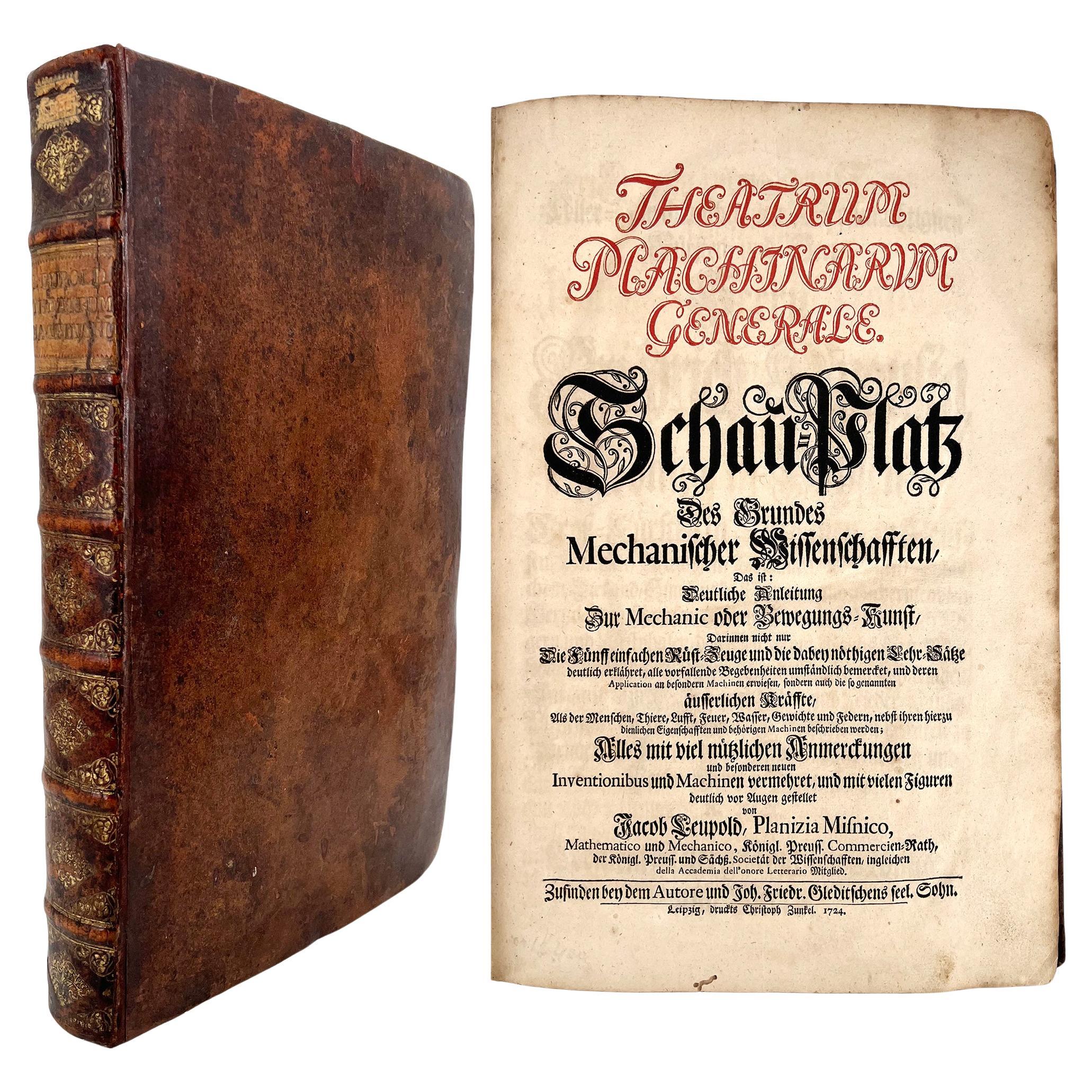 Theatrum Machinarum Generale. by Jacob Leupold - FIRST EDITION For Sale