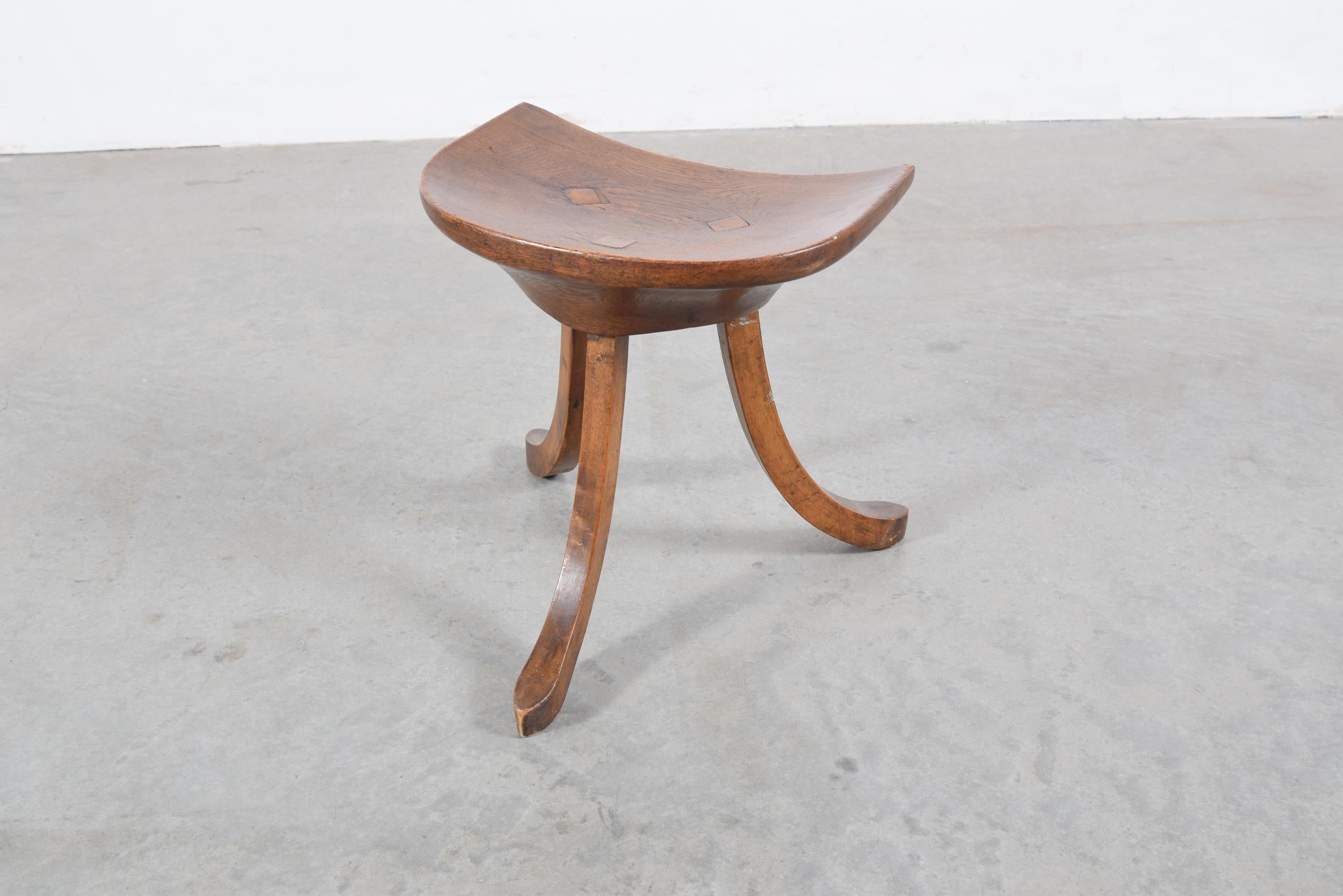 Theban Stool by Adolf Loos, circa 1903 In Distressed Condition For Sale In Providence, RI