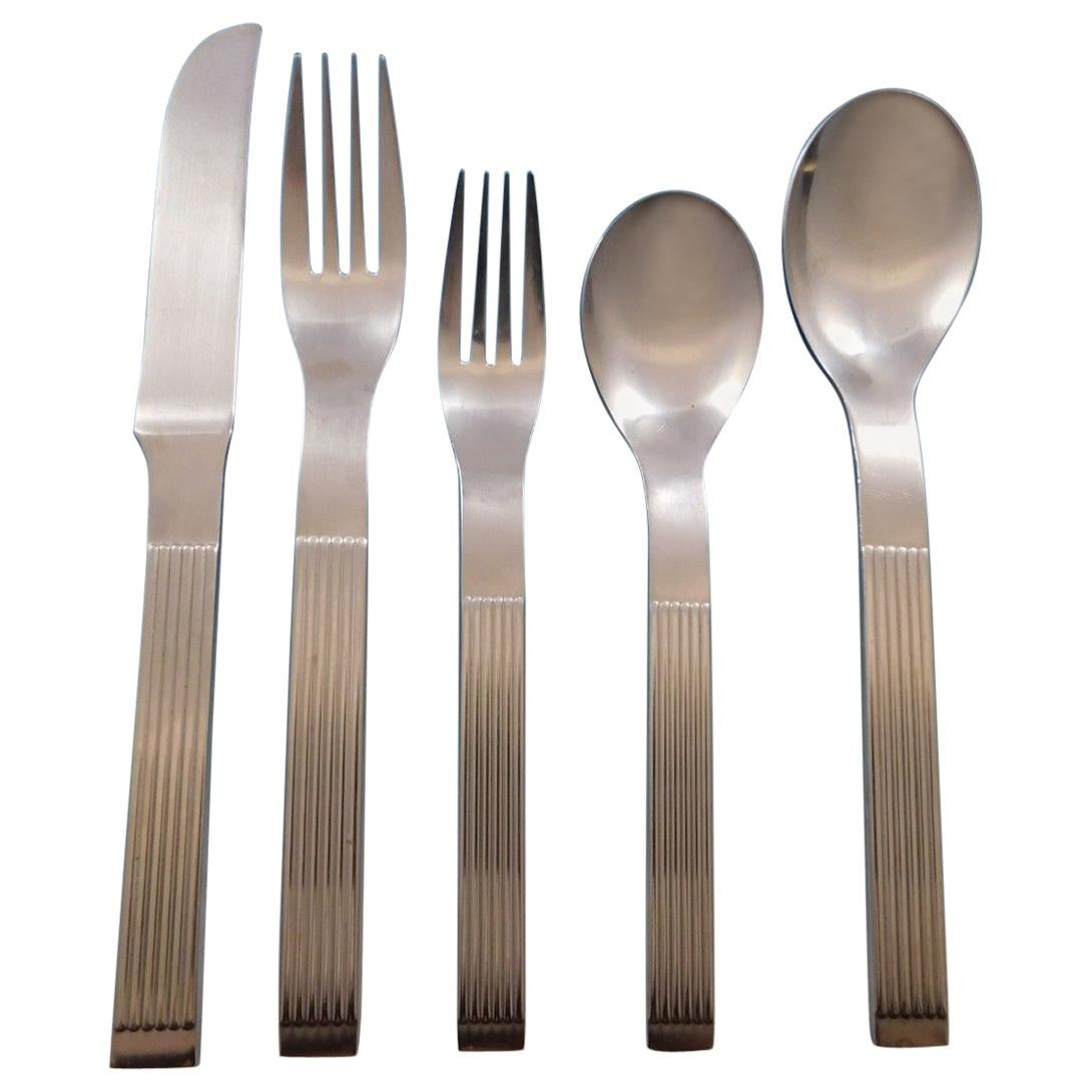 Thebe by Dansk Stainless Flatware Set Dinner Service 20 Pieces Starter Set