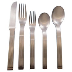 Thebe by Dansk Stainless Flatware Set Dinner Service 20 Pieces Starter Set