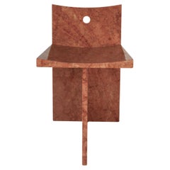 Thebes - Rosso Verona Marble Low Back Chair Designed by McGannon Saad