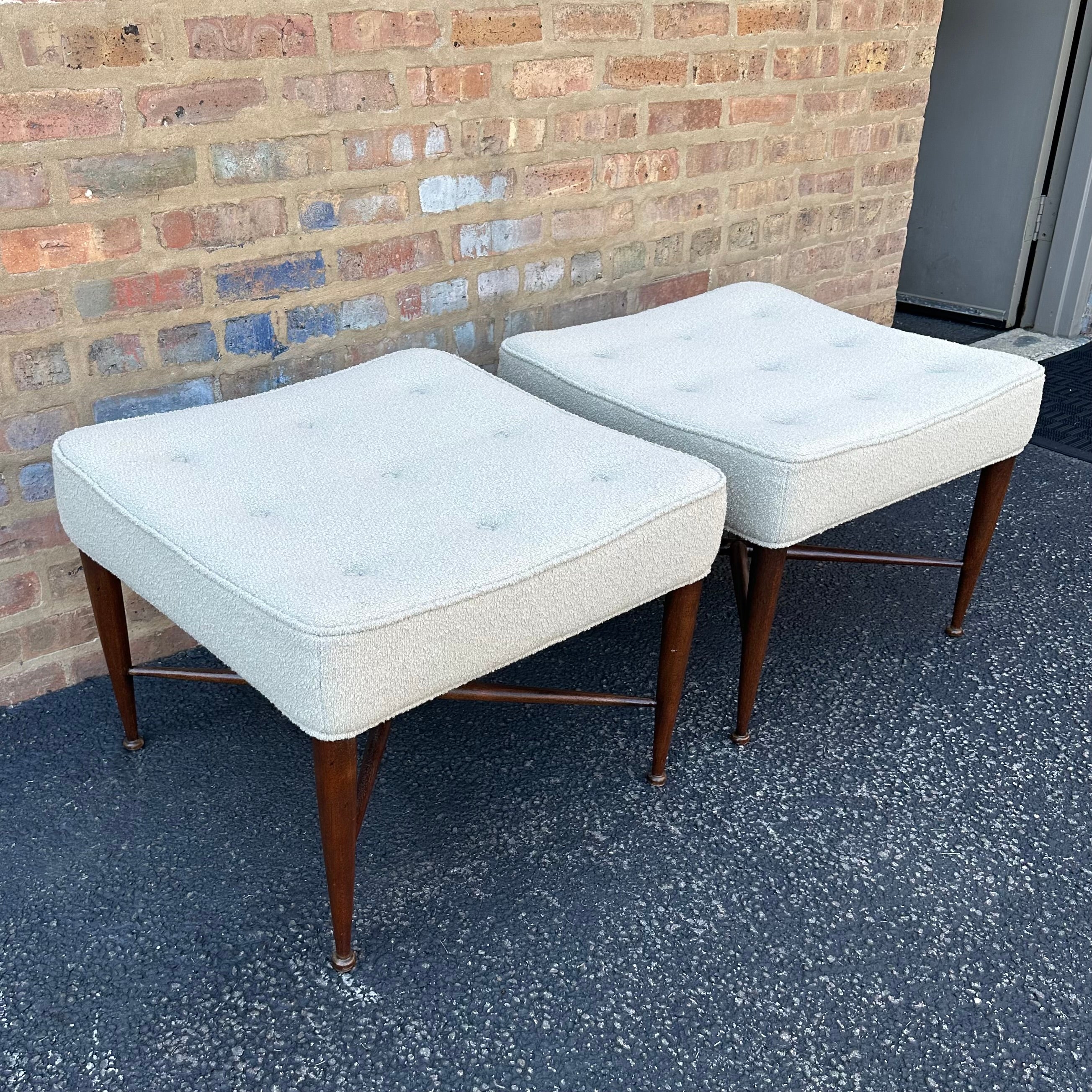 Mid-Century Modern Thebes Stools by Edward Wormley for Dunbar For Sale