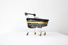 Mini chariot émotionnel ''Black and White Sparkle Baggage Cart'' (dépôt d'émotions)