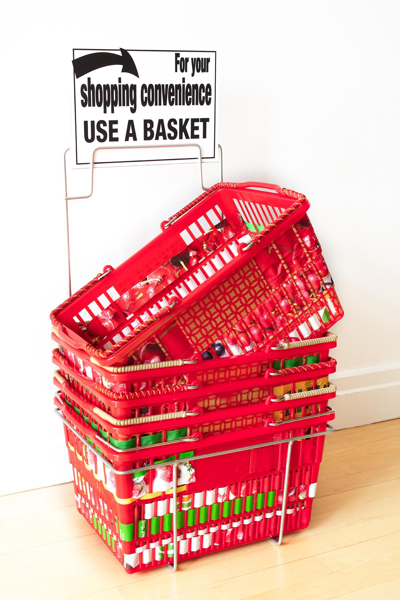 Large Sculpture: 'For Your Convenience, USE A BASKET'