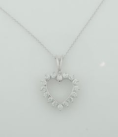 The Classic Diamond Heart Pendant on Chain 1.75 Carats Circa 1960's