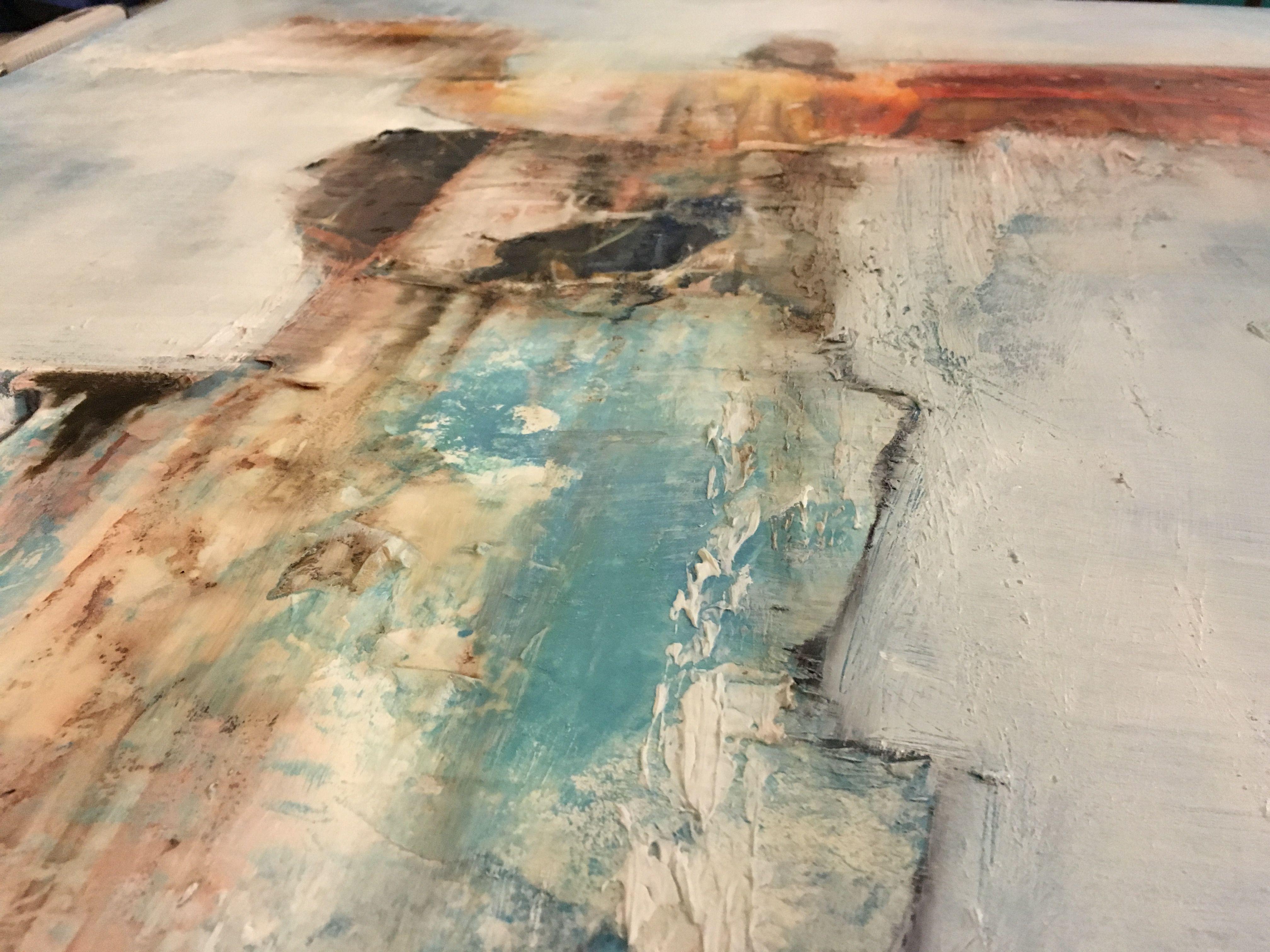 Fragments B'I, Mixed Media auf Holzplatte (Abstrakt), Mixed Media Art, von Thekla  Papadopoulou