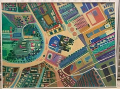 New Megiddo, original signed acrylic and canvas painting. Biblical art landscape