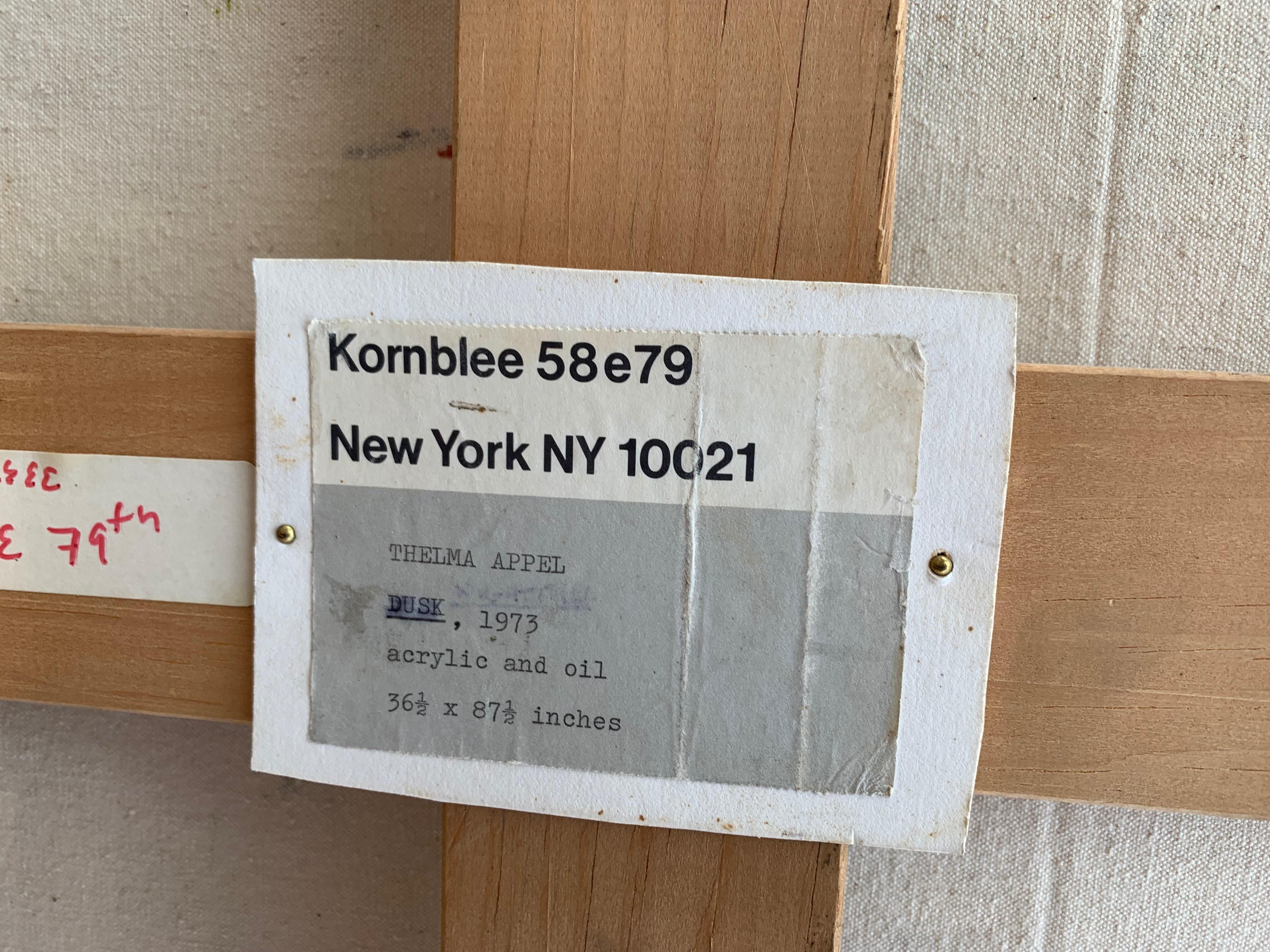 Nachtfall, Landschaftsgemälde in Acryl und Öl, signiert, gerahmt, Museums Herkunft im Angebot 1